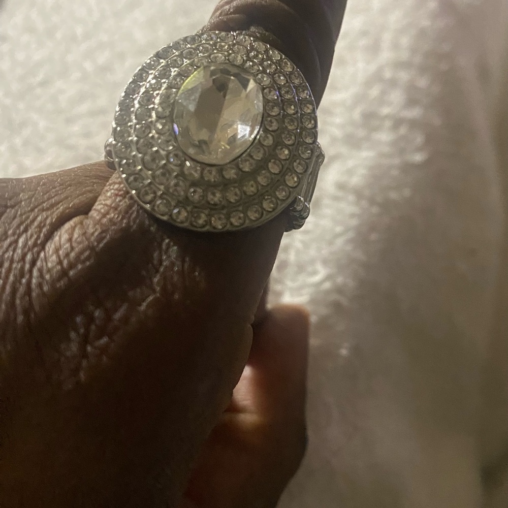 Silver Color Elastic Band Ring